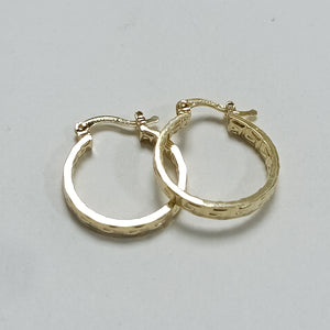 ARETES TEJIDO ARRACADAS TIPO GRECAS 14K 2 GR (NUEVO)