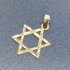 DIJE TEJIDO ESTRELLA DE DAVID 14K 0.5 GR (NUEVO)