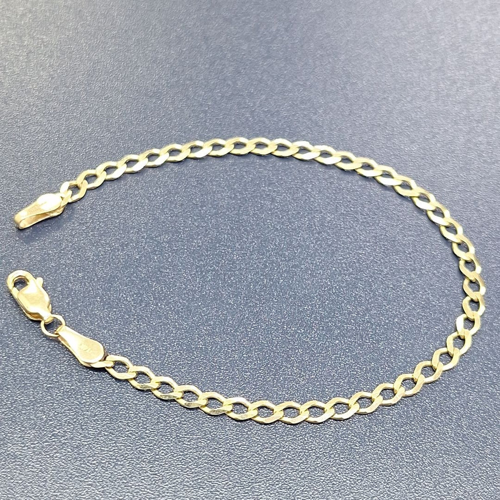PULSERA TEJIDO BARBADA 14K 18 CM 3.4 GR (NUEVO)