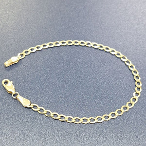 PULSERA TEJIDO BARBADA 14K 18 CM 3.4 GR (NUEVO)