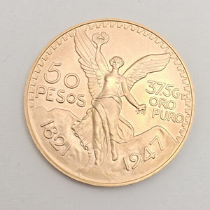 Moneda Centenario Cincuenta Pesos Oro Mexicano 21.6K