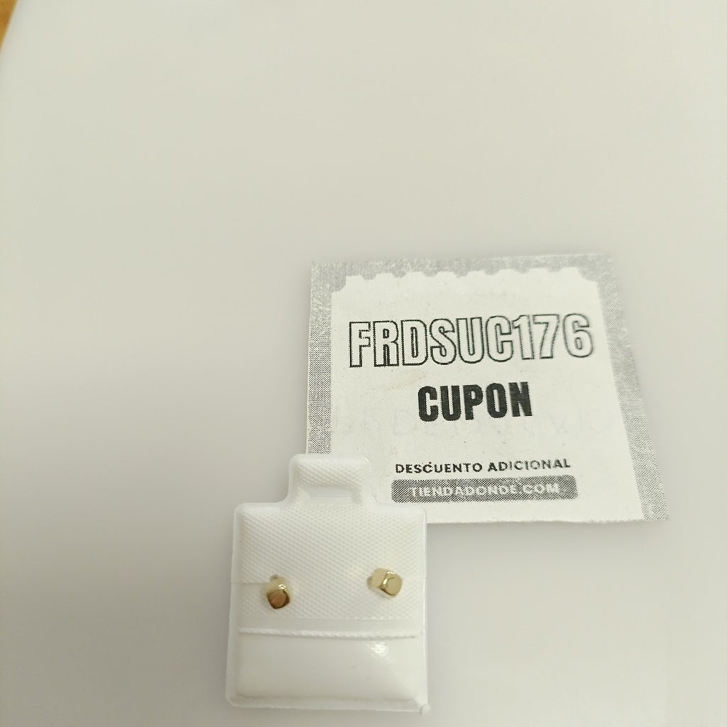 BROQUELES BROQUEL FIG CUBO 14K 0.203 GR (NUEVO)