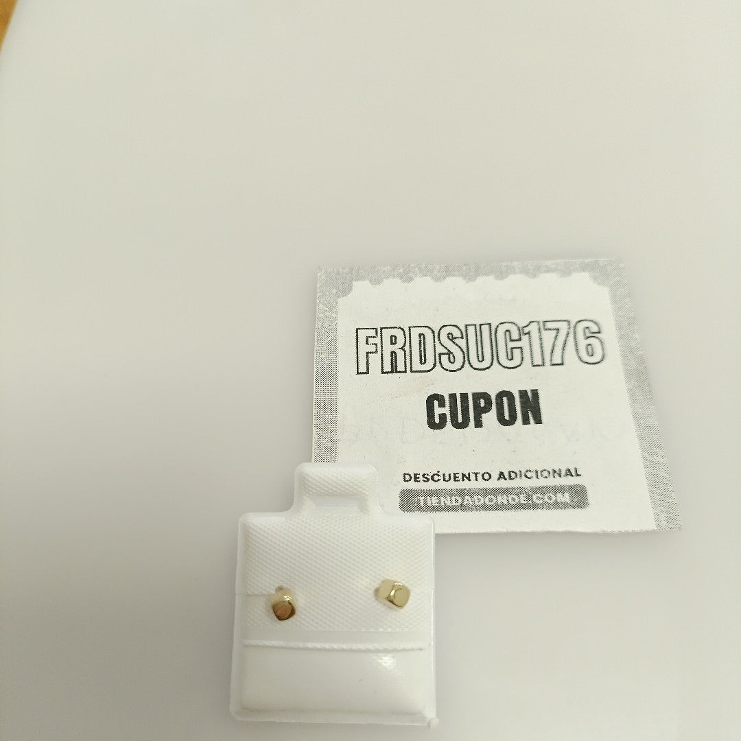 BROQUELES BROQUEL FIG CUBO 14K 0.203 GR (NUEVO)
