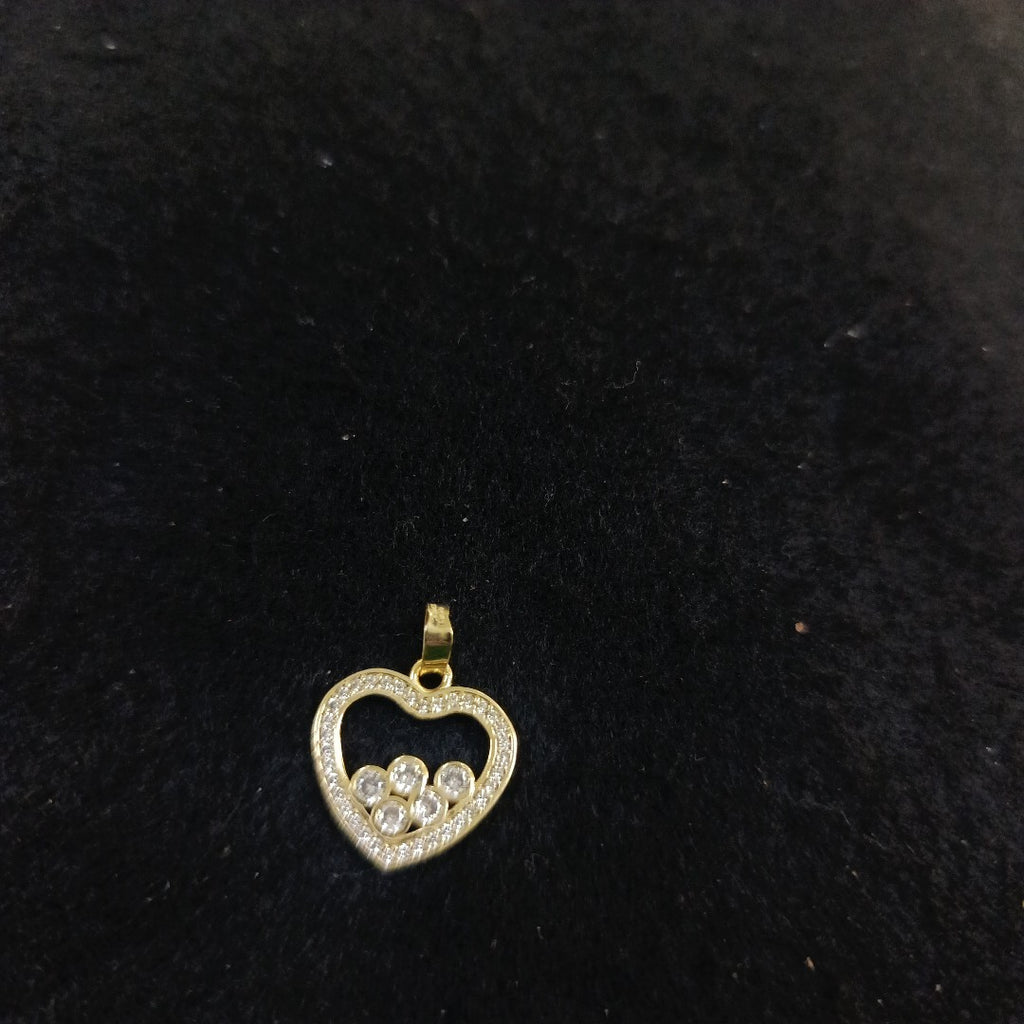 DIJE CORAZON CON CIRCONIAS 14K 1.6 GR (NUEVO)