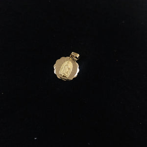 DIJE MEDALLA RELIGIOSA 14K 0.7 GR (NUEVO)