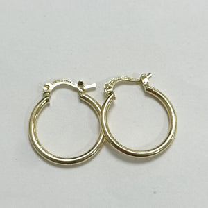 ARETES TEJIDO ARRACADAS LISAS 14K 1.2 GR (NUEVO)