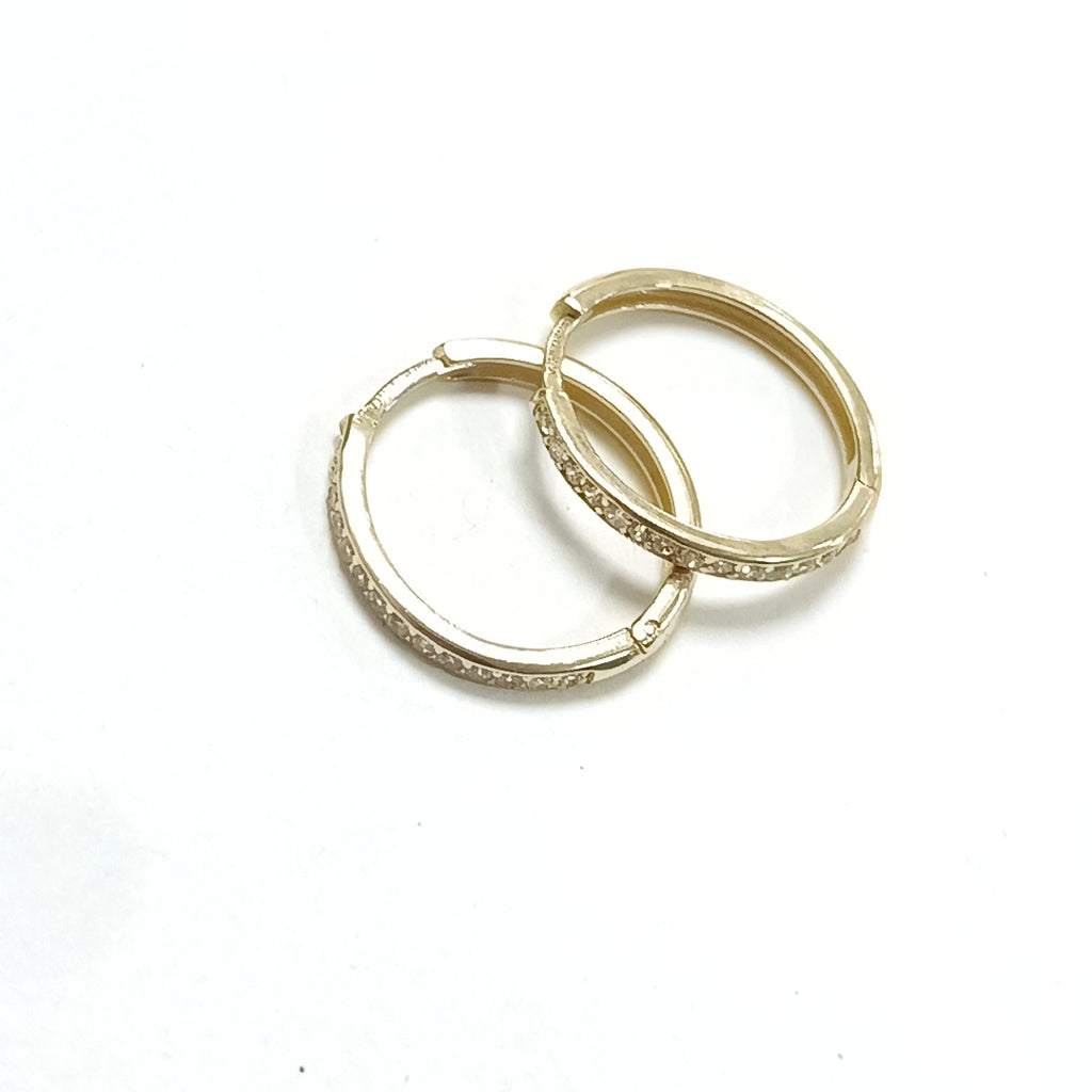 ARETES ARRACADAS C CIRCONIAS 14K 2 GR (NUEVO)