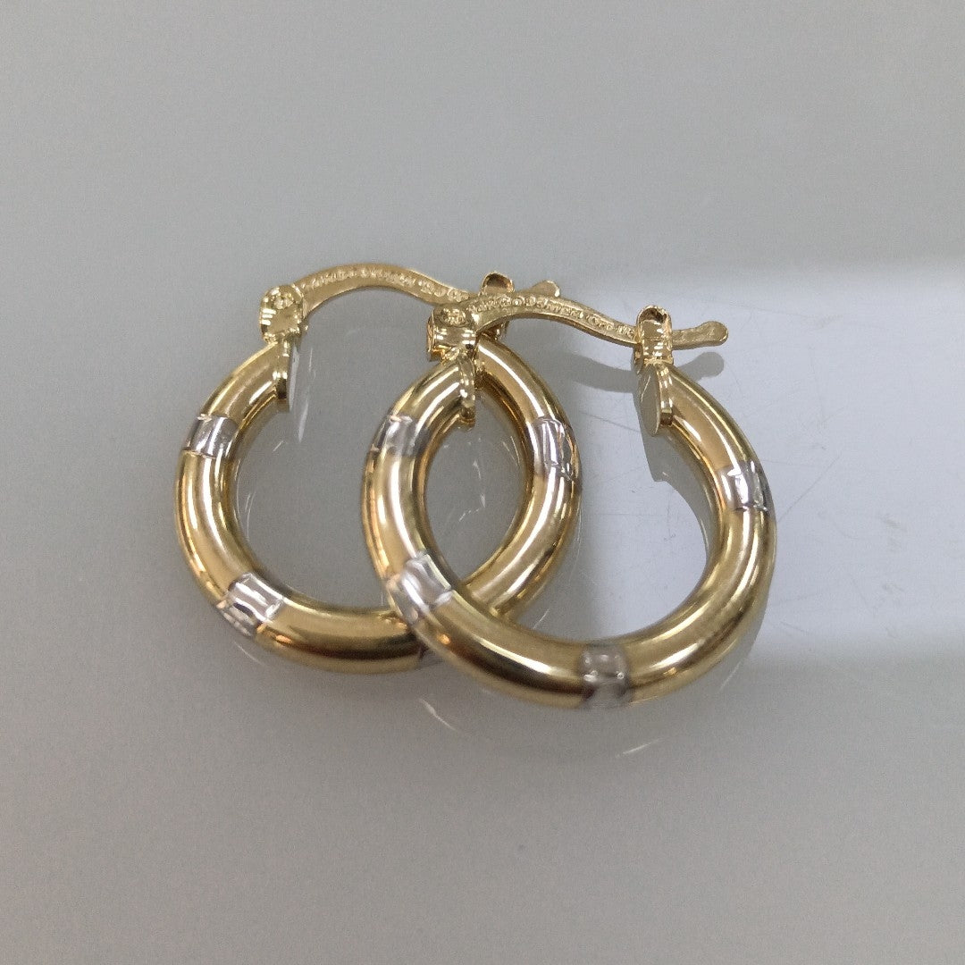 ARETES ARRACADAS COMBINADAS 14K 1.6 GR (NUEVO)