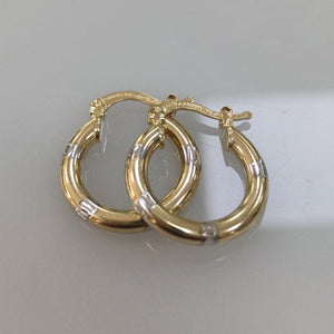 ARETES ARRACADAS COMBINADAS 14K 1.6 GR (NUEVO)