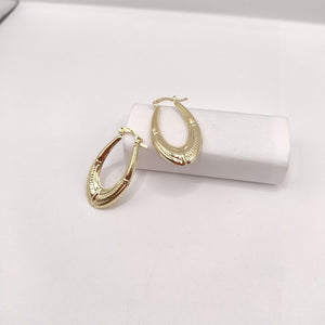 ARETES ARRACADAS ESTRIADAS 14K 2.7 GR (NUEVO)