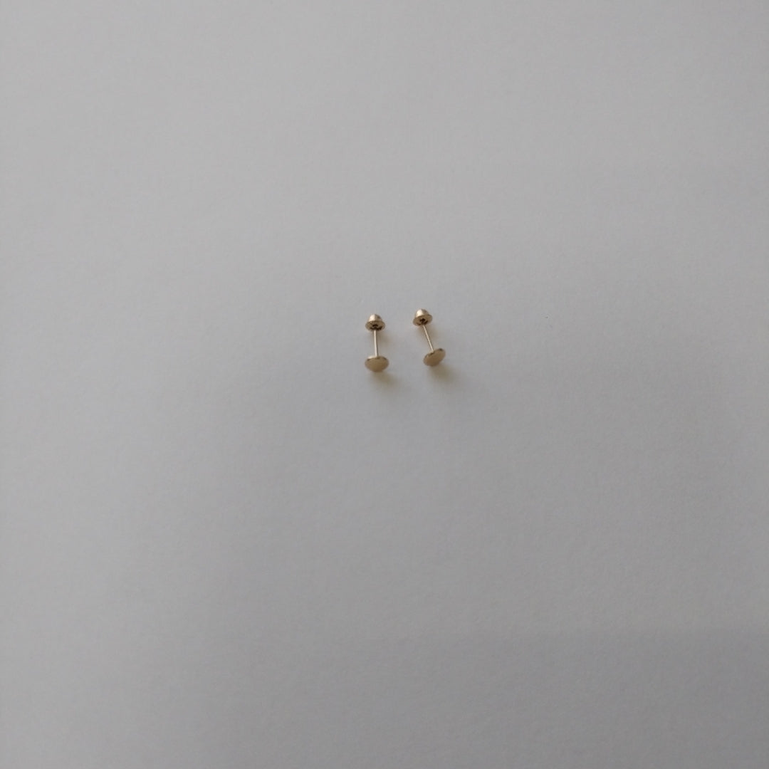 BROQUELES BROQUEL FIG TAPON REDONDO 14K 0.1408 GR (NUEVO)