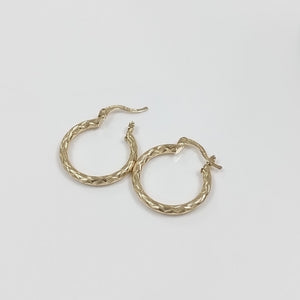 ARETES ARRACADAS LABRADAS 14K 2.2 GR (NUEVO)