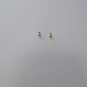 BROQUELES BROQUEL FIG BOTON RAYADO 14K 0.1577 GR (NUEVO)