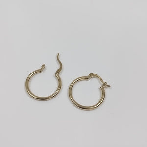 ARETES TEJIDO ARRACADAS LISAS 14K 1.2 GR (NUEVO)