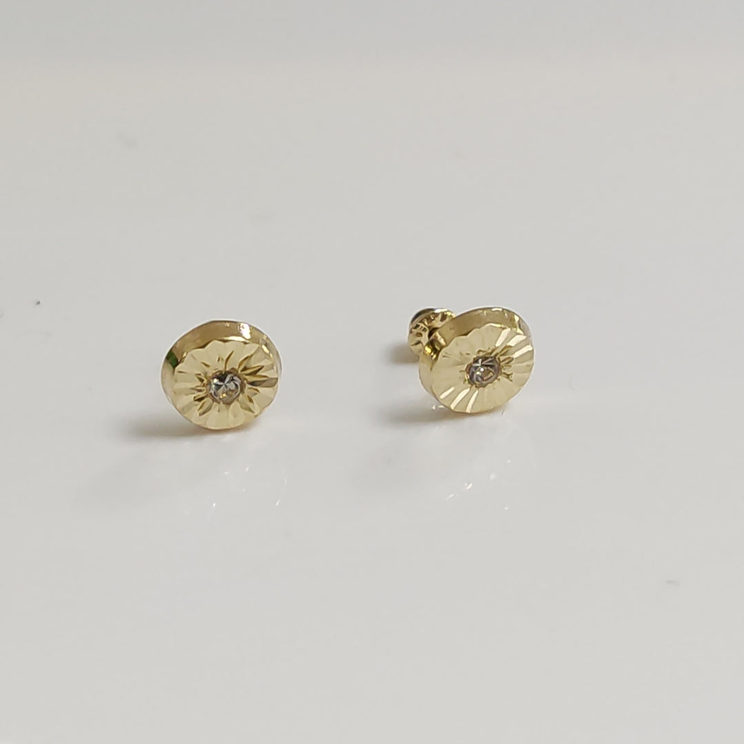 BROQUELES BROQUEL FIG BOTON C CIRCONIA 14K 0.2916 GR (NUEVO)