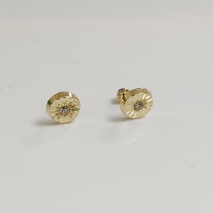 BROQUELES BROQUEL FIG BOTON C CIRCONIA 14K 0.2916 GR (NUEVO)