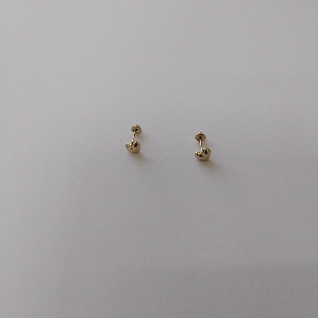 BROQUELES BROQUEL FIG CORAZON LISO 14K 0.1987 GR (NUEVO)
