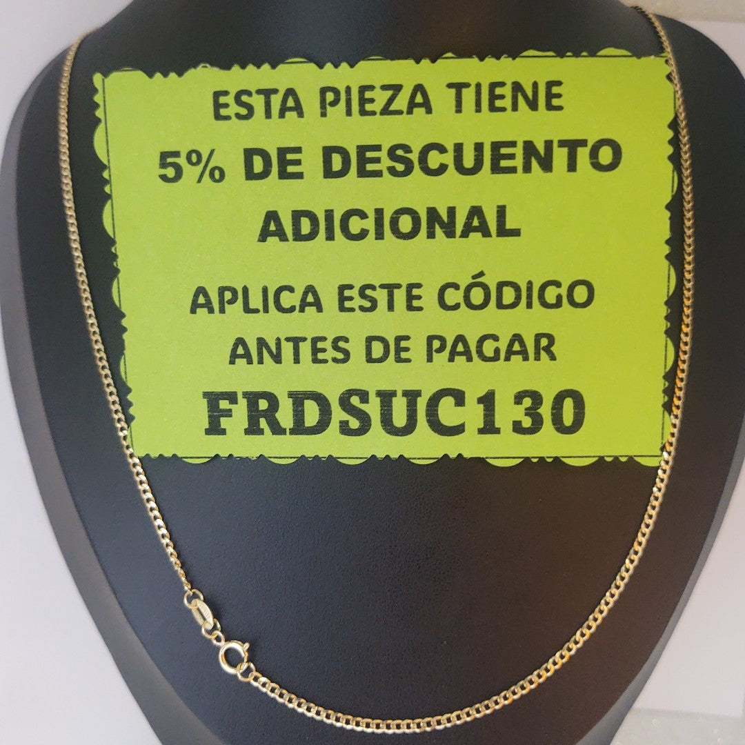CADENAS TEJIDO BARBADA ORO 10K 50 CM 3.4 GR (NUEVO)
