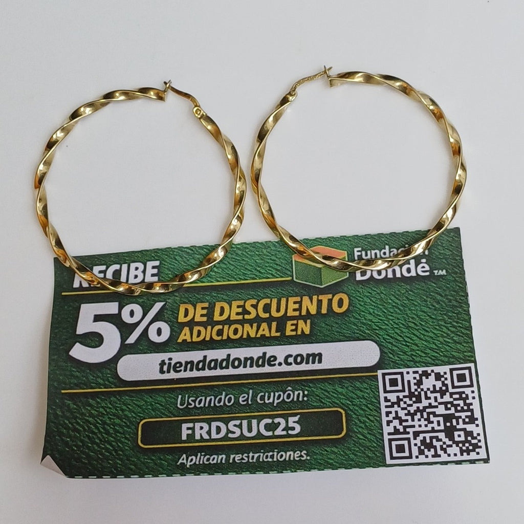 ARRACADAS PAR ORO 14 K 6 GRMS (SEMINUEVO)