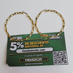ARRACADAS PAR ORO 14 K 6 GRMS (SEMINUEVO)