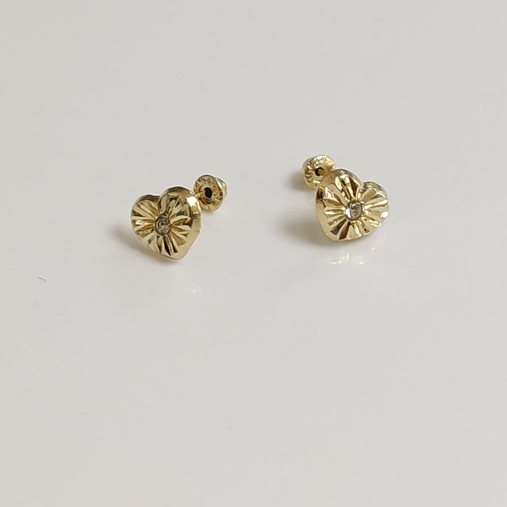 BROQUELES BROQUEL FIG CORAZON C CIRCONIA 14K 0.2603 GR (NUEVO)