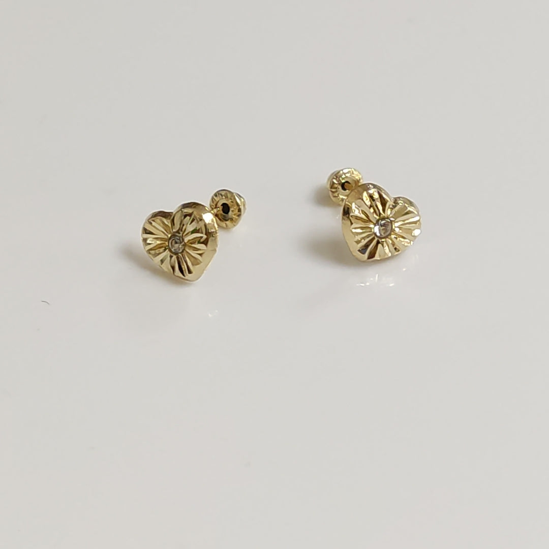 BROQUELES BROQUEL FIG CORAZON C CIRCONIA 14K 0.2603 GR (NUEVO)