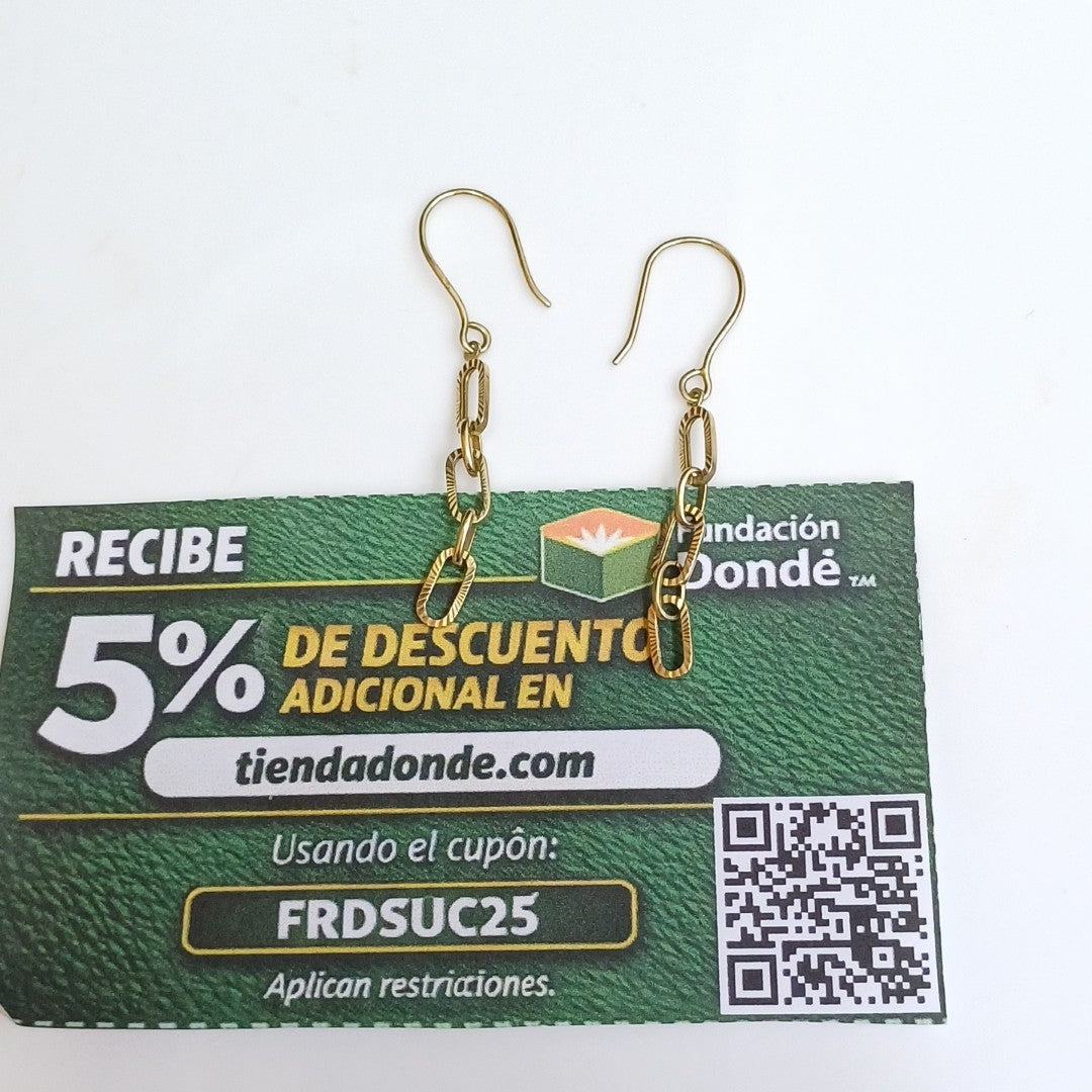 ARETES PAR ORO 14 K 1,90 GRMS (SEMINUEVO)
