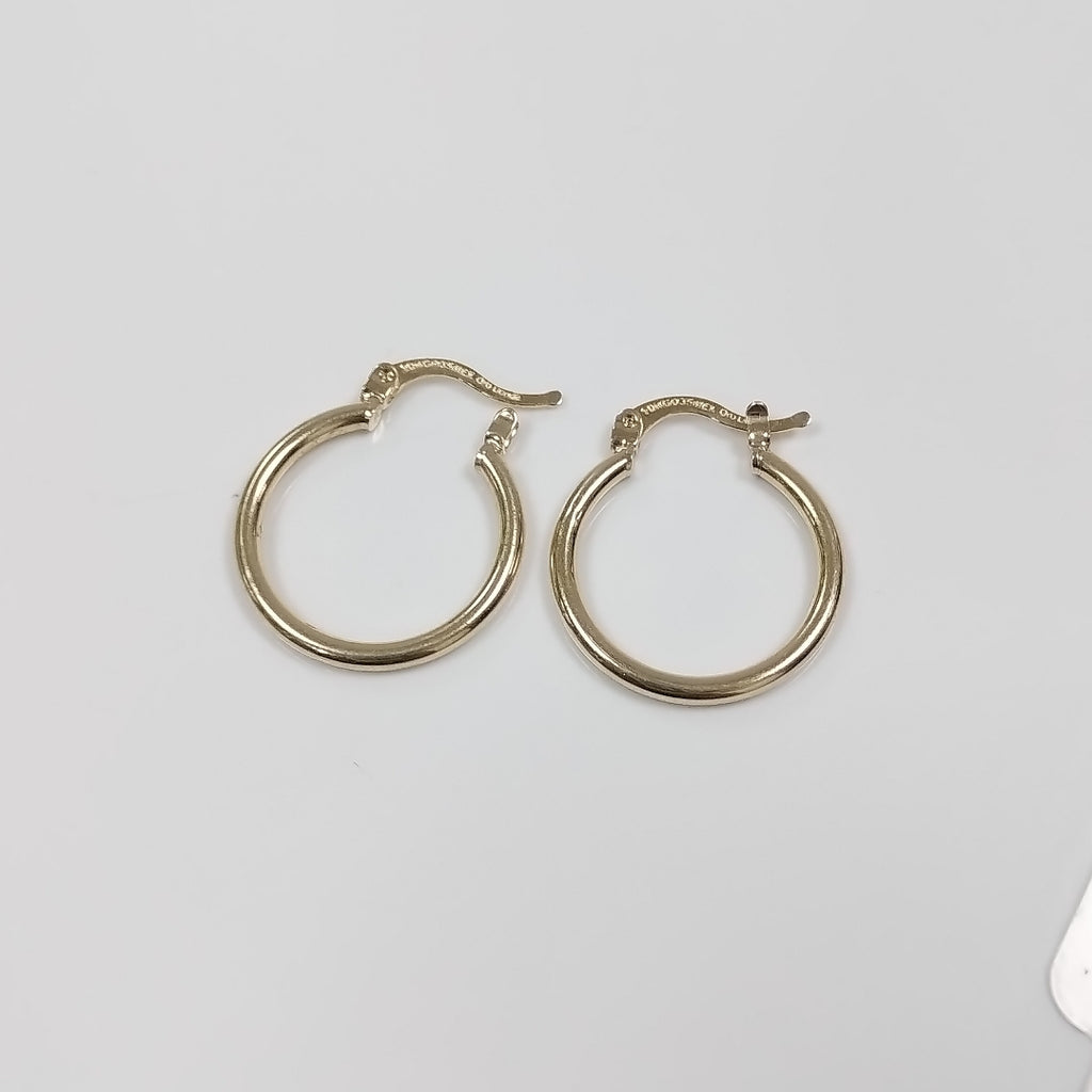 ARETES TEJIDO ARRACADAS LISAS 14K 1.1 GR (NUEVO)