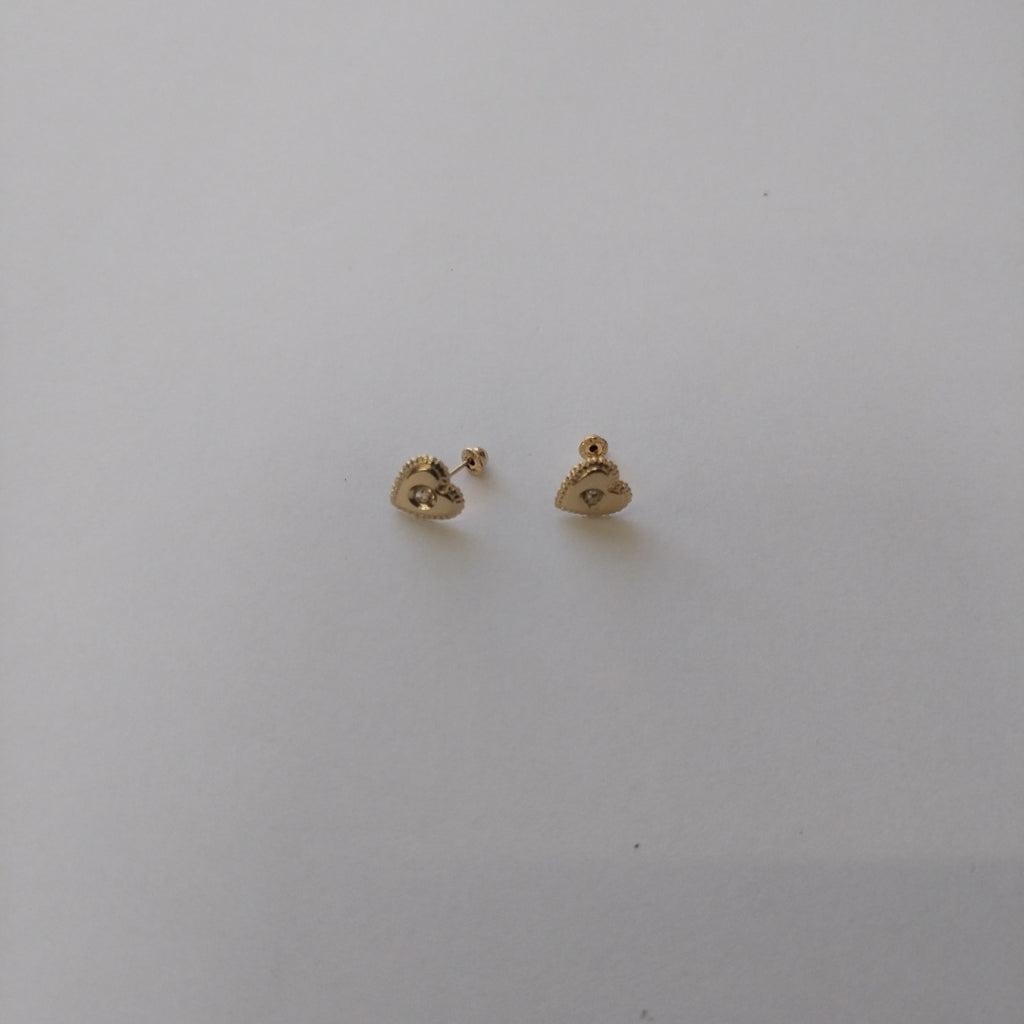 BROQUELES BROQUEL FIG CORAZON C CIRCONIA 14K 0.2614 GR (NUEVO)