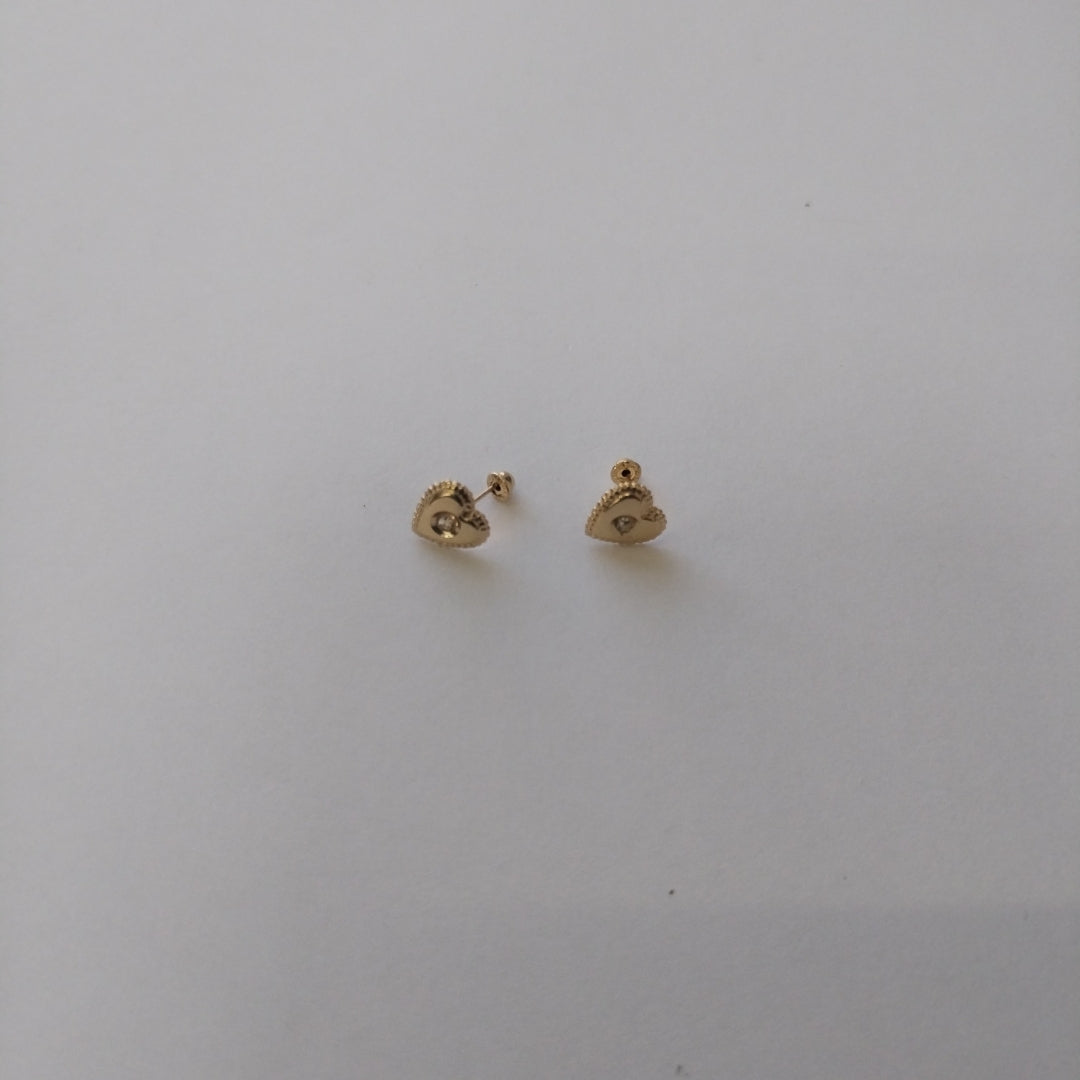 BROQUELES BROQUEL FIG CORAZON C CIRCONIA 14K 0.2614 GR (NUEVO)