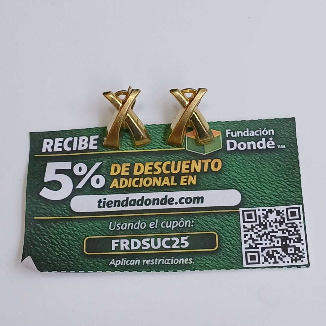 BROQUELES PAR ORO 14 K 4.8 GRMS (SEMINUEVO)