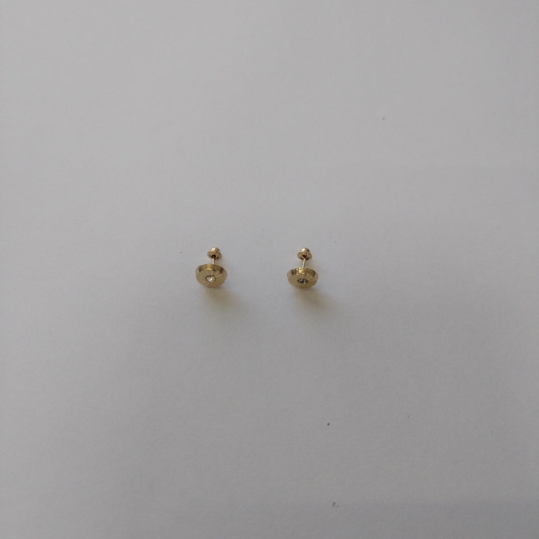 BROQUELES BROQUEL FIG BOTON C CIRCONIA 14K 0.2916 GR (NUEVO)