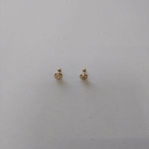 BROQUELES BROQUEL FIG BOTON C CIRCONIA 14K 0.2916 GR (NUEVO)