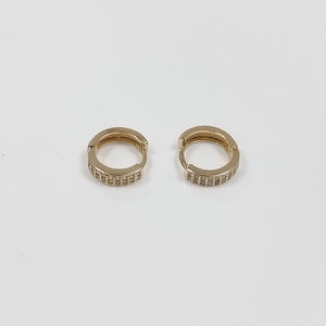 ARETES HUGGIES C CIRCONIA 14K 2.1 GR (NUEVO)