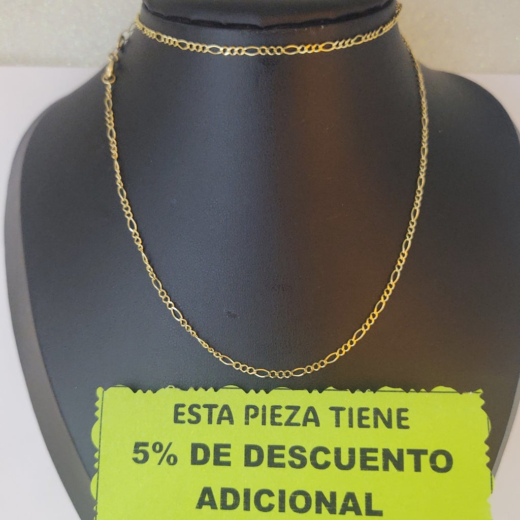 CADENA TEJIDO 3X1 14K 55 CM 2.3 GR (NUEVO)