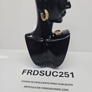 ARETES ARRACADAS C CIRCONIAS 10K 2.7 GR (NUEVO)