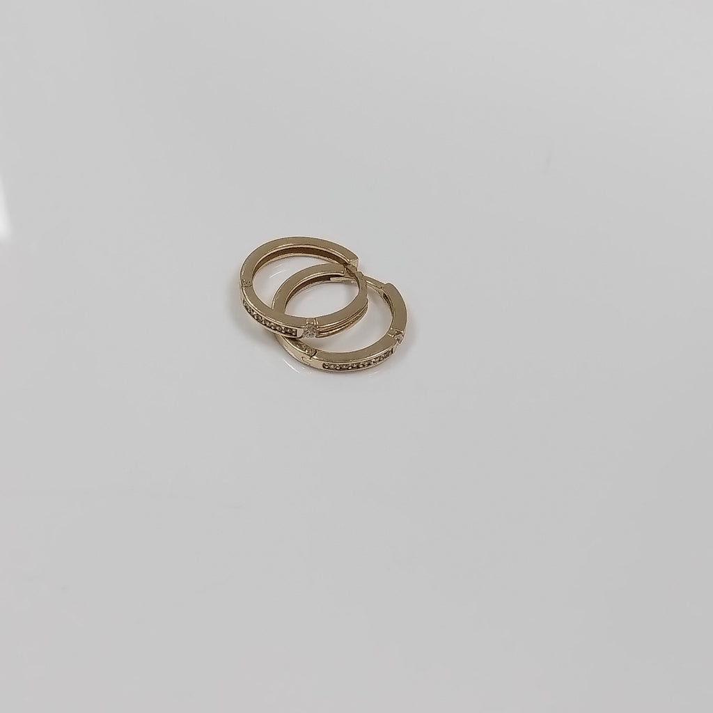 ARETES ARRACADAS LISAS 14K 2.4 GR (NUEVO)