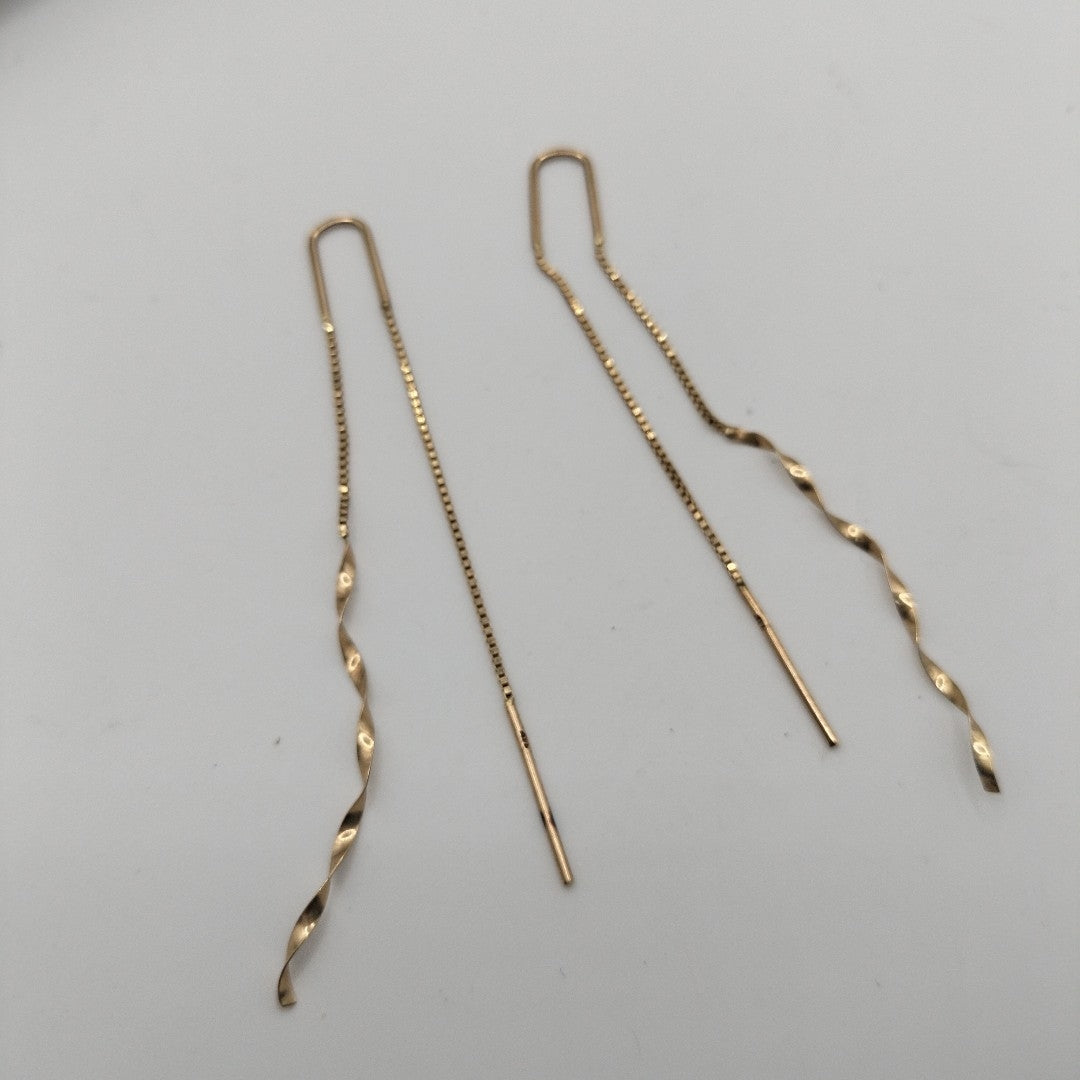 BROQUELES PAR ORO 14 K 2,00 GRMS (SEMINUEVO)