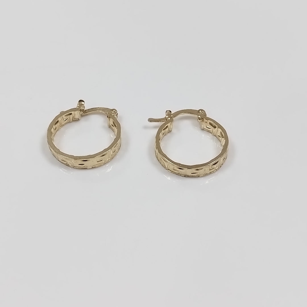 ARETES ARRACADAS FIG GRECAS 14K 1.8 GR (NUEVO)