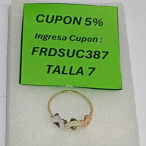 ANILLOS ANILLITO FIG FLORES 10K TALLA 7 1.2 GR (NUEVO)