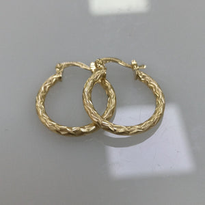 ARETES ARRACADAS LABRADAS 14K 2.1 GR (NUEVO)