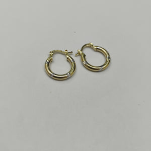 ARETES ARRACADAS COMBINADAS 14K 1.6 GR (NUEVO)