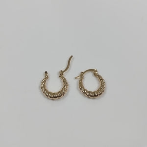 ARETES ARRACADAS TZL HUECAS 14K 1.5 GR (NUEVO)