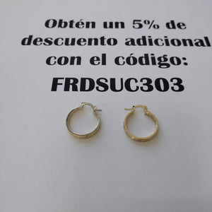 ARETES TEJIDO ARRACADAS TIPO GRECAS 14K 2.2 GR (NUEVO)
