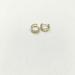 ARETES HUGGIES C CIRCONIAS 14K 1.8 GR (NUEVO)