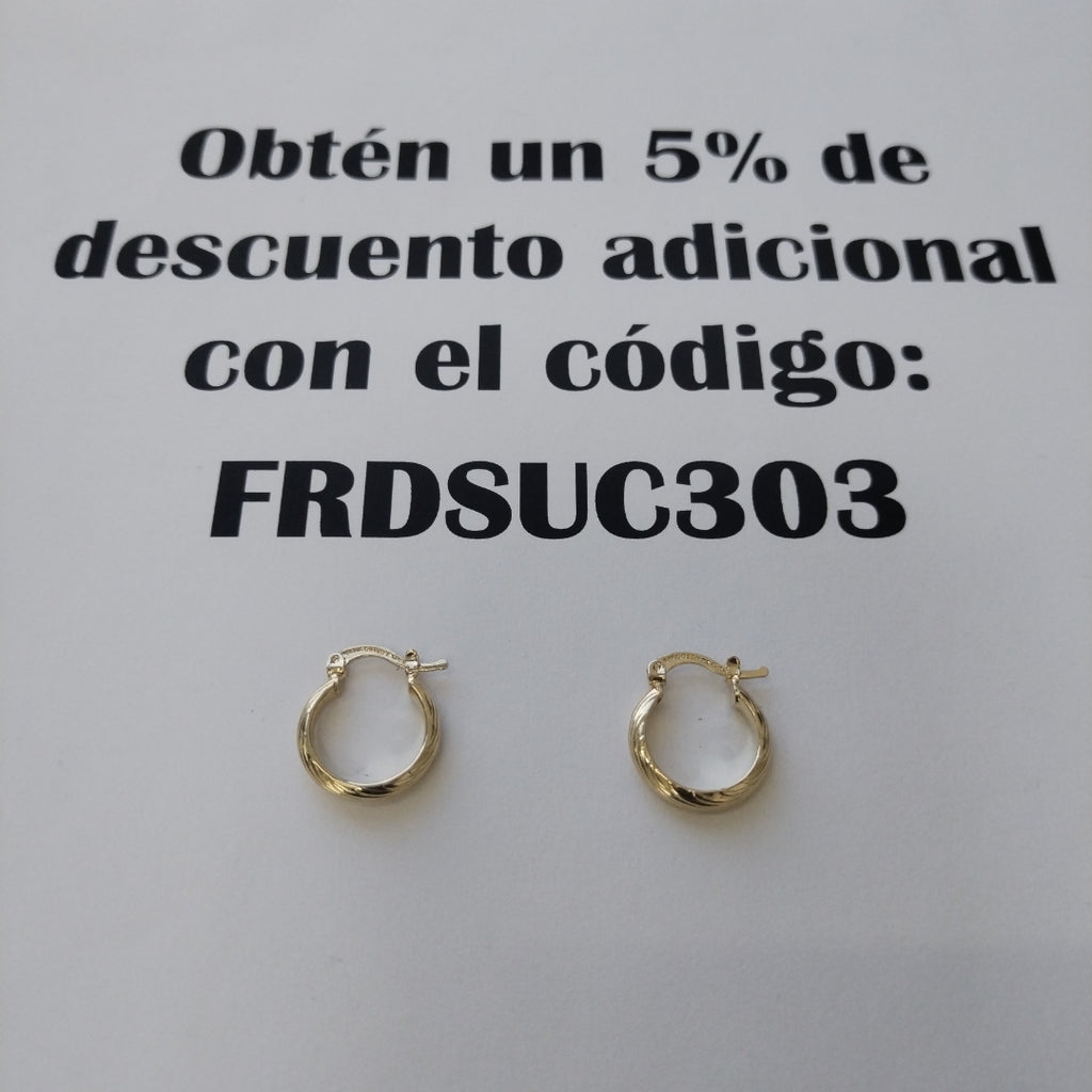 ARETES ARRACADA ASTRIADA 14K 1.6 GR (NUEVO)