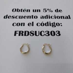 ARETES ARRACADA ASTRIADA 14K 1.6 GR (NUEVO)
