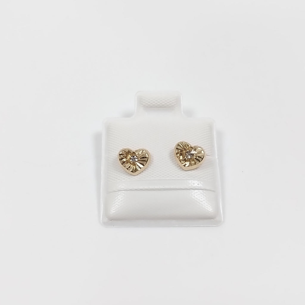 BROQUELES BROQUEL FIG CORAZON C CIRCONIA 14K 0.2603 GR (NUEVO)