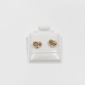 BROQUELES BROQUEL FIG CORAZON C CIRCONIA 14K 0.2603 GR (NUEVO)