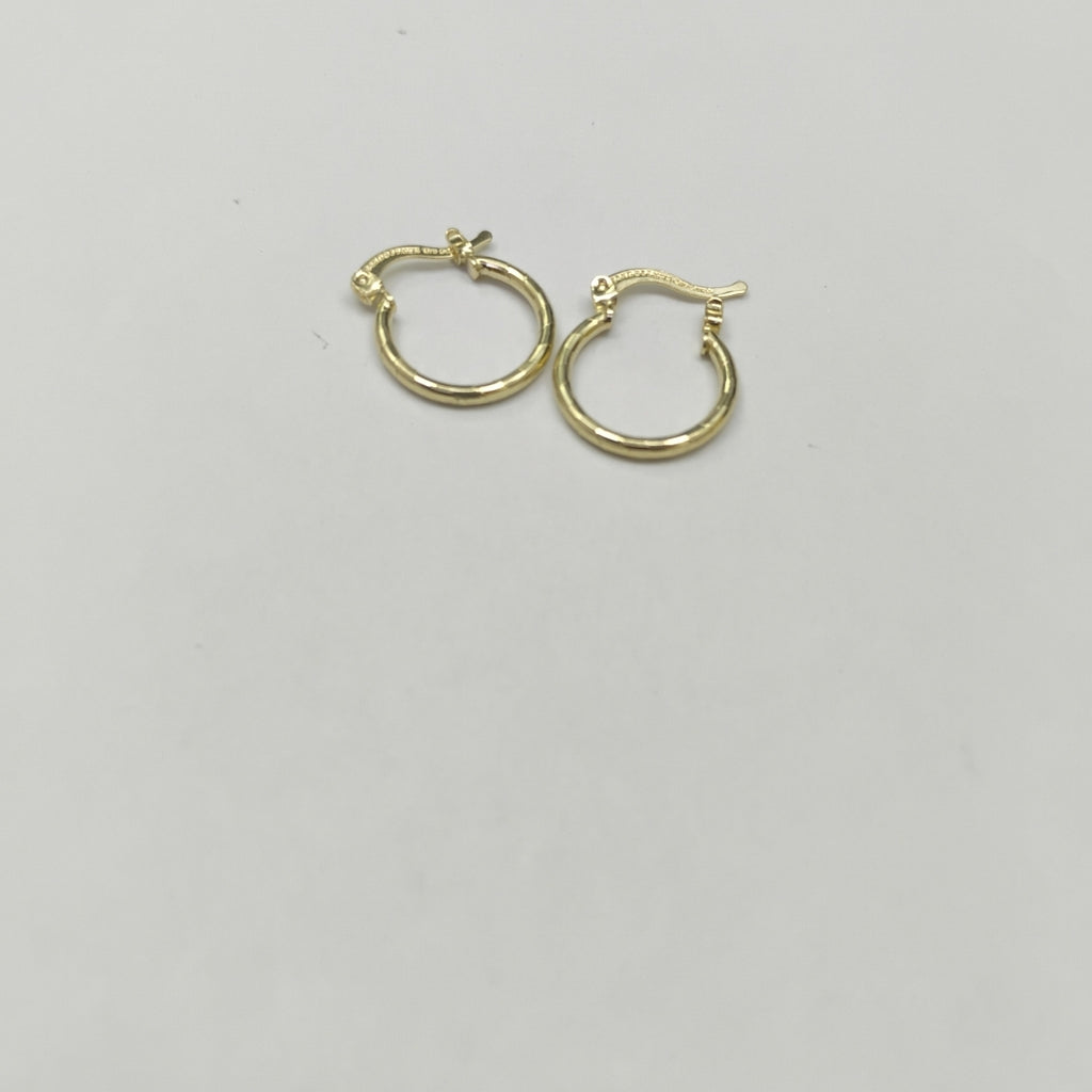 ARETES ARRACADAS ESTRIADAS 14K 1.4 GR (NUEVO)